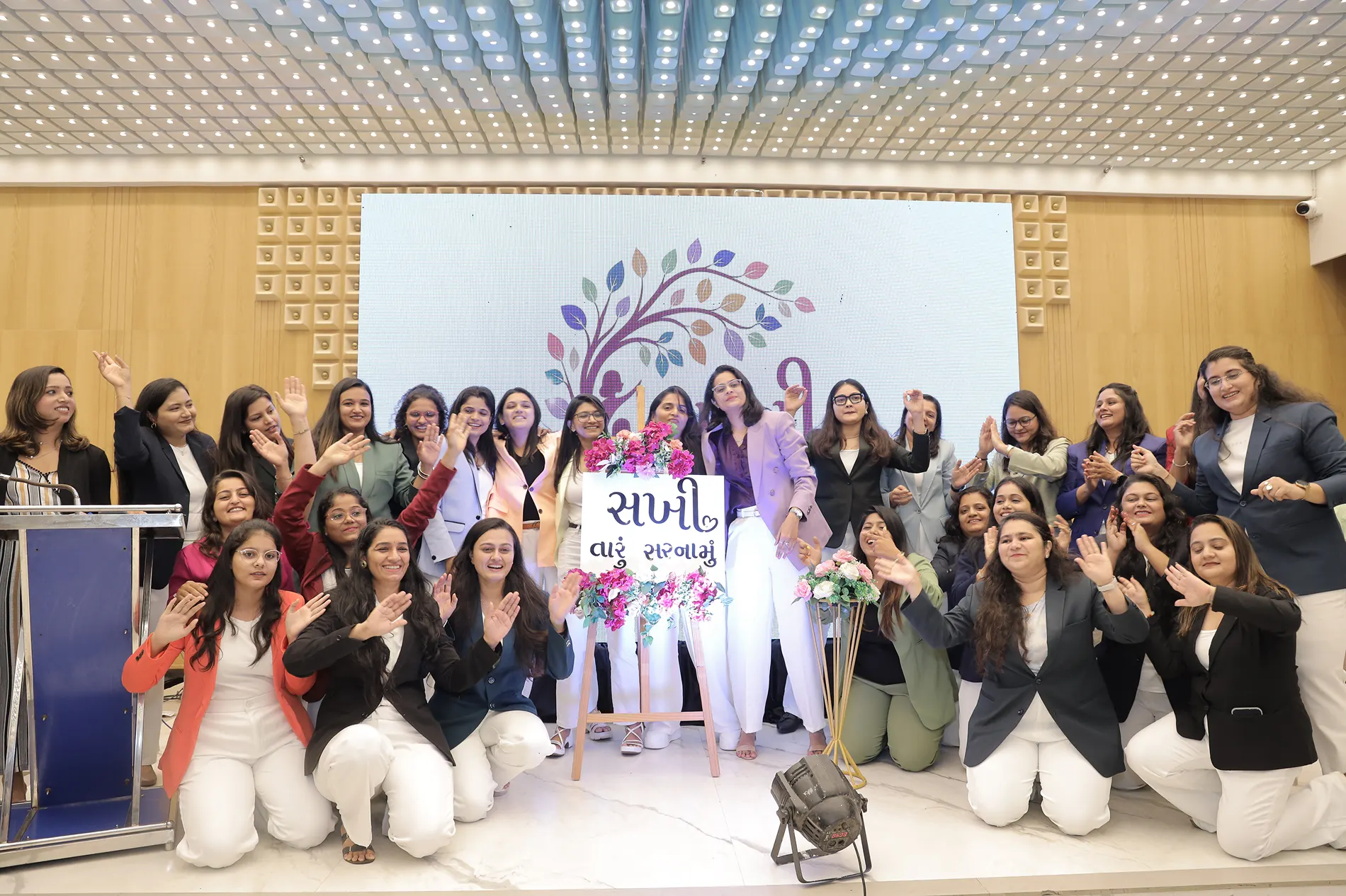 Women from Sakhi Taru Sarnamu community gathering in India